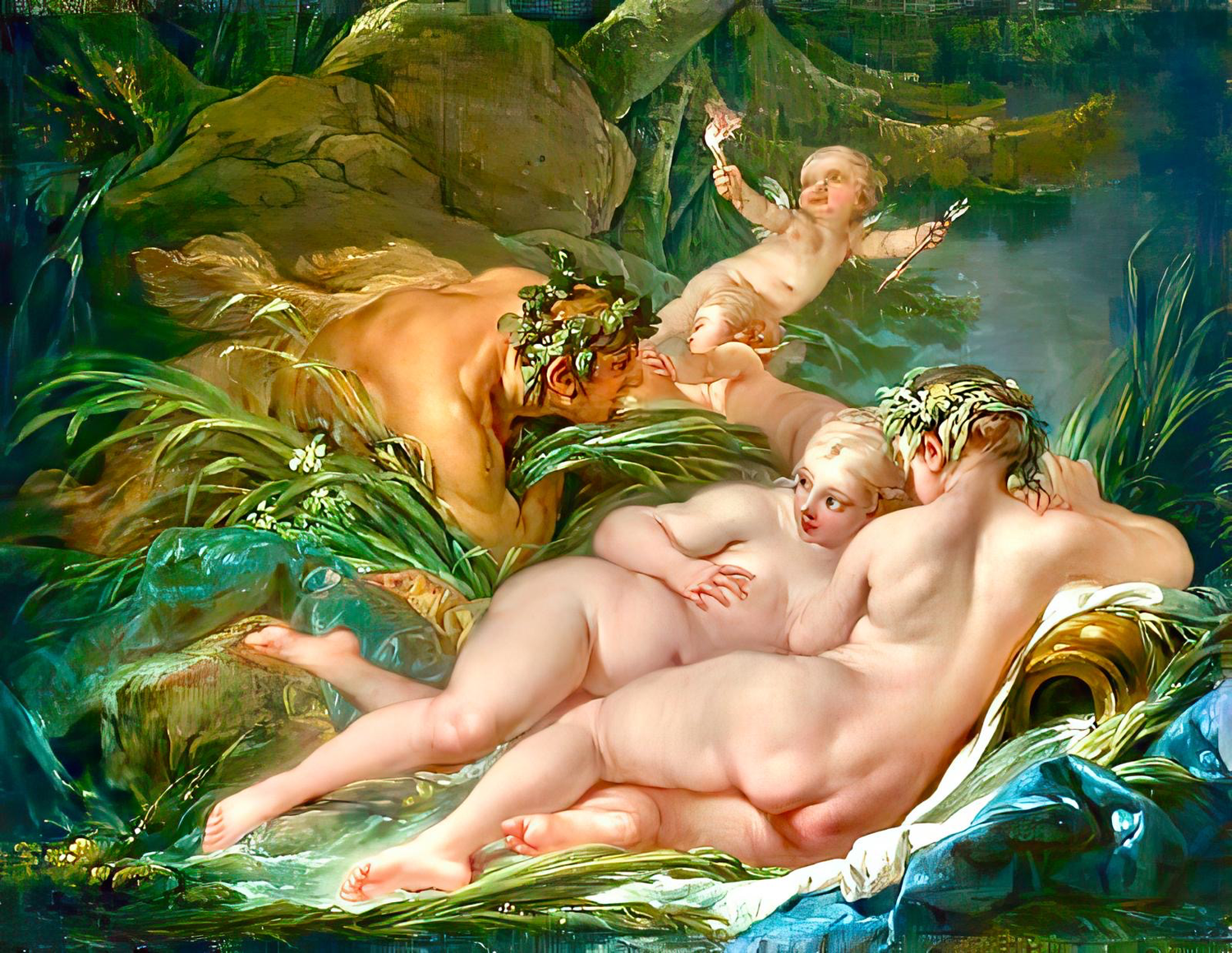 *Pan And Syrinx by Francois Boucher