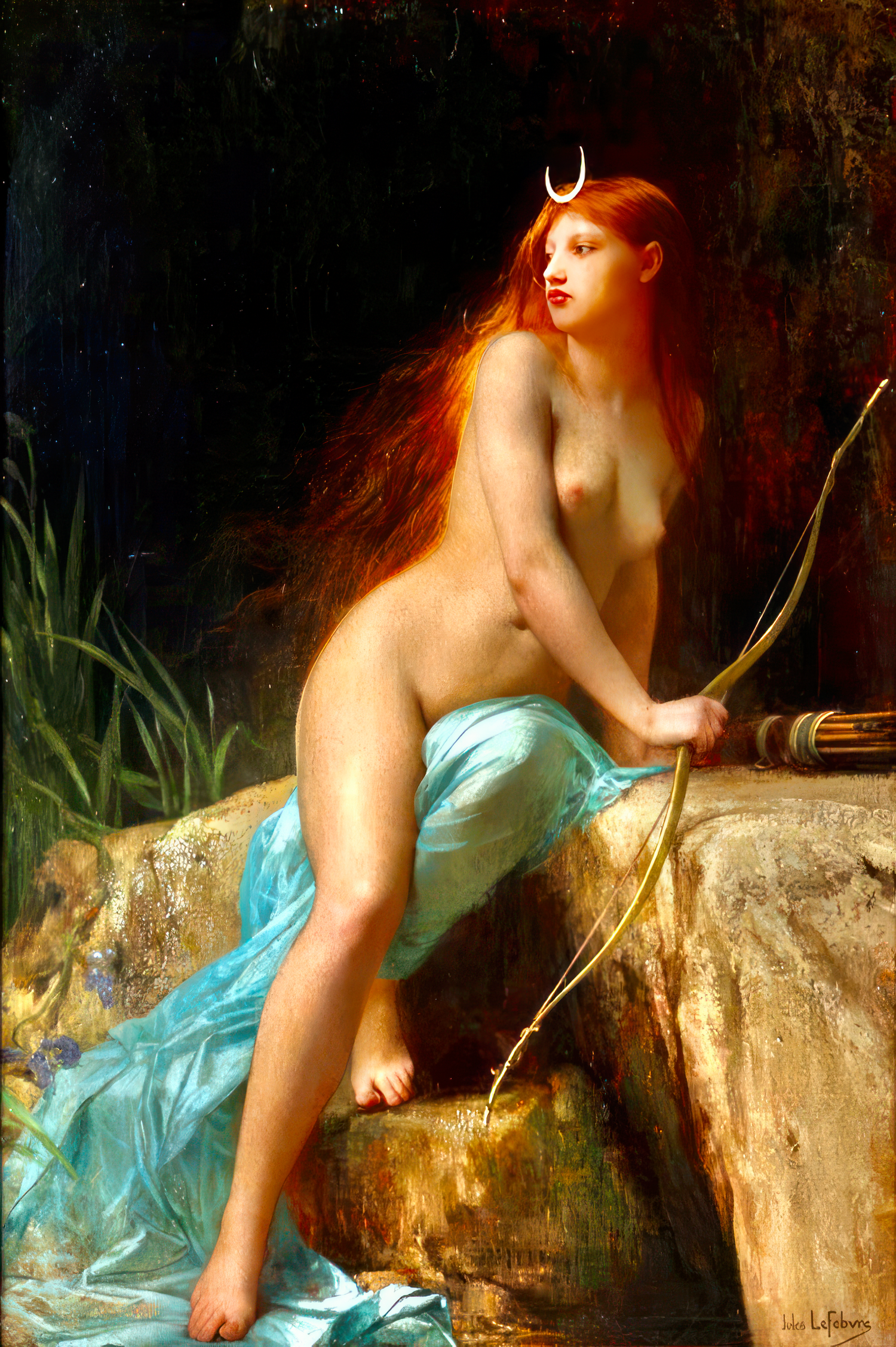 *Diana Goddess of the Hunt by Jules Lefebvre