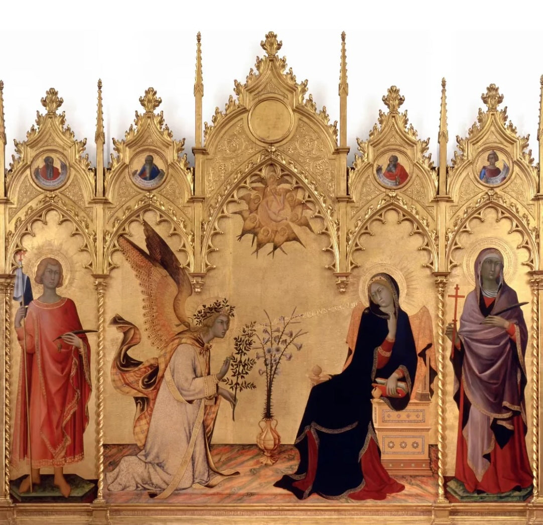 *Annunciation with St. Margaret and St. Ansanus by Simone Martini