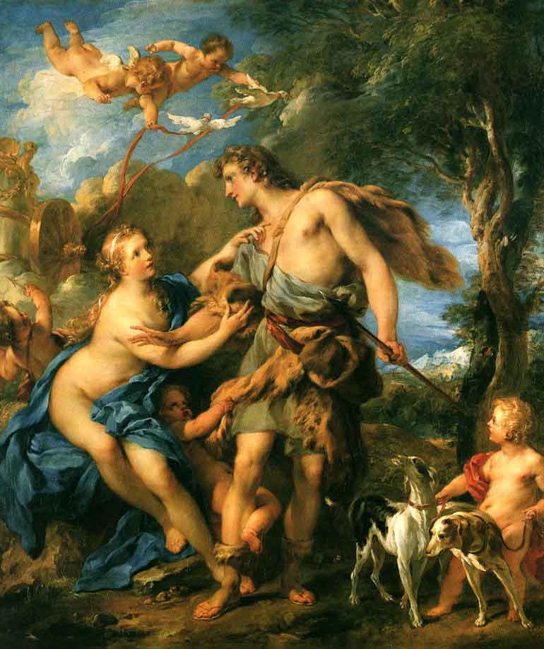 *Venus and Adonis by Francois Lemoyne