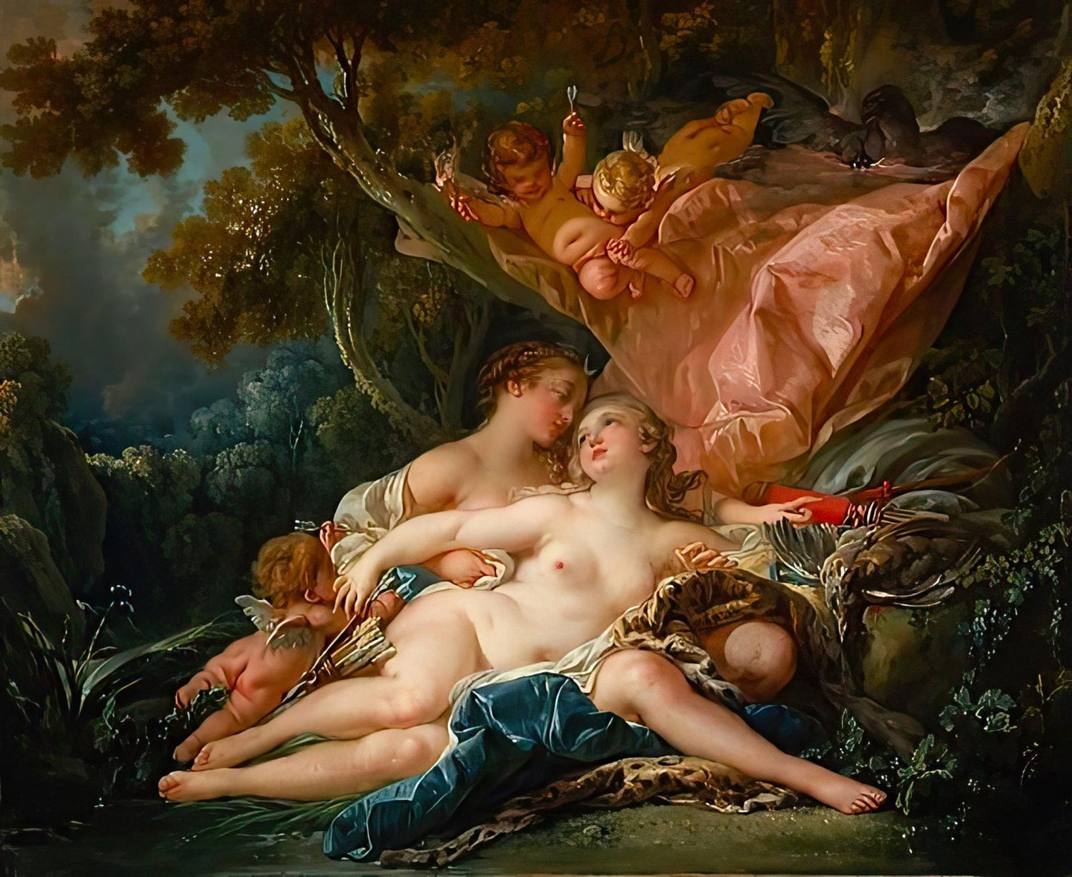 *Jupiter in the Guise of Diana, and the Nymph Callisto by Francois Boucher