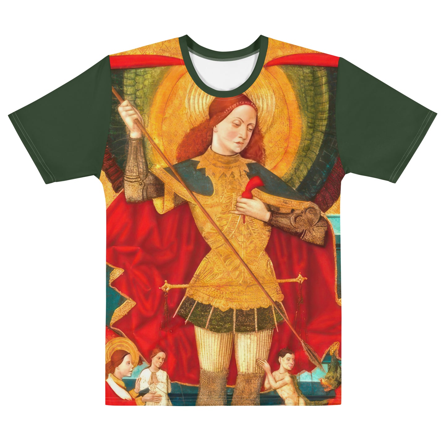 Saint Michael Weighing Souls by Juan de la Abadía [Men's t-shirt]