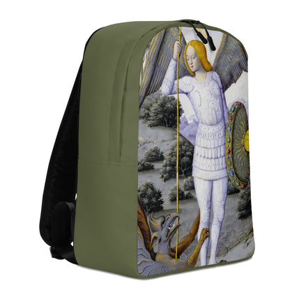 St. Michael the Archangel from The Hours of Henry IV of France [Minimalist Backpack]