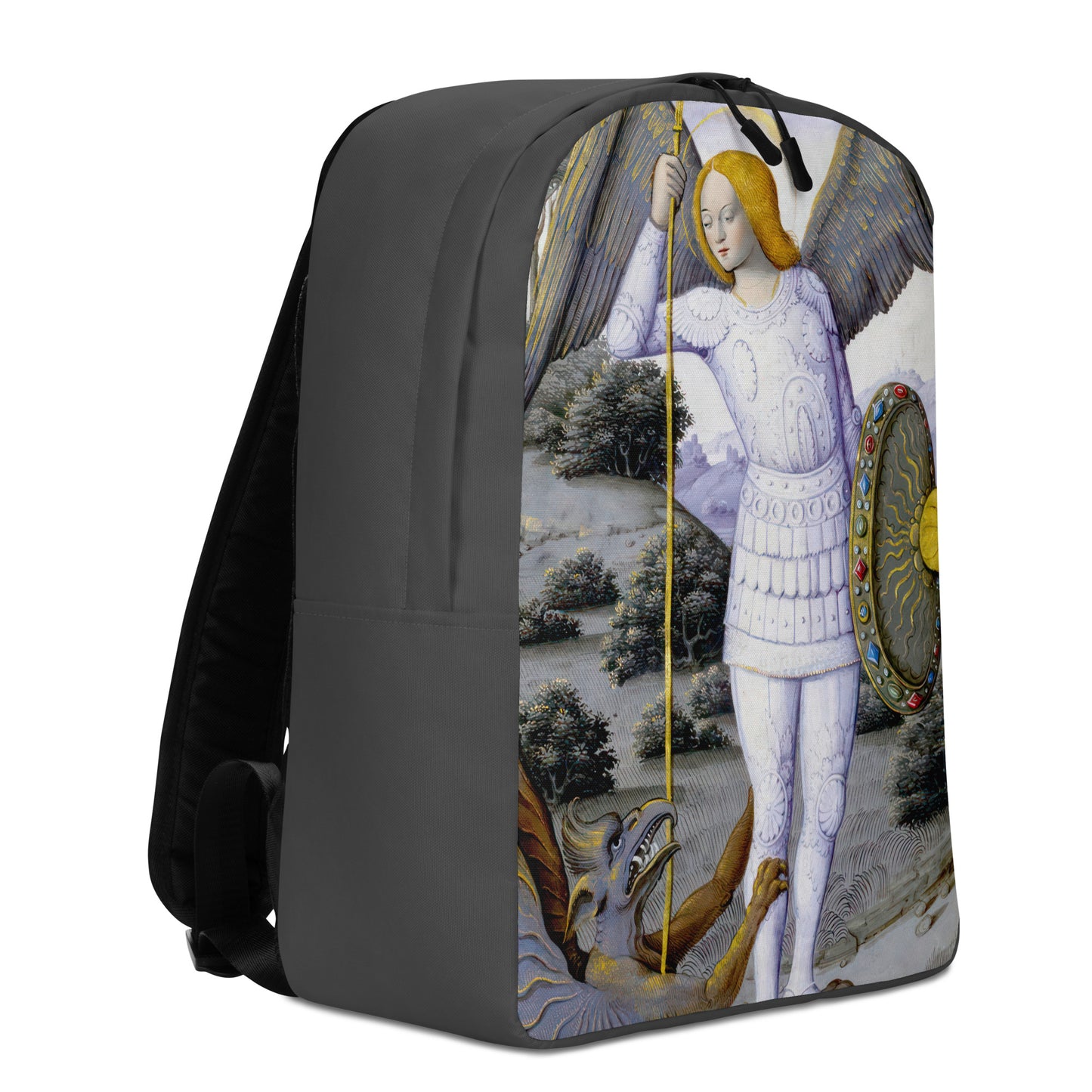 St. Michael the Archangel from The Hours of Henry IV of France [Minimalist Backpack]