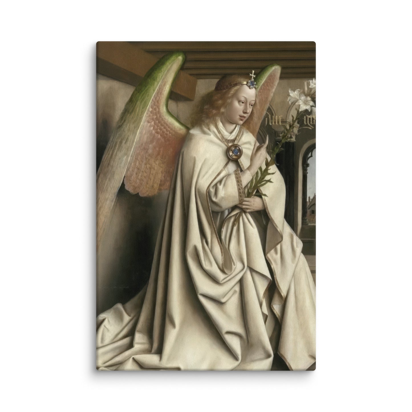 Archangel Gabriel passes the Message to Maria by Jan Van Eyck [Canvas]