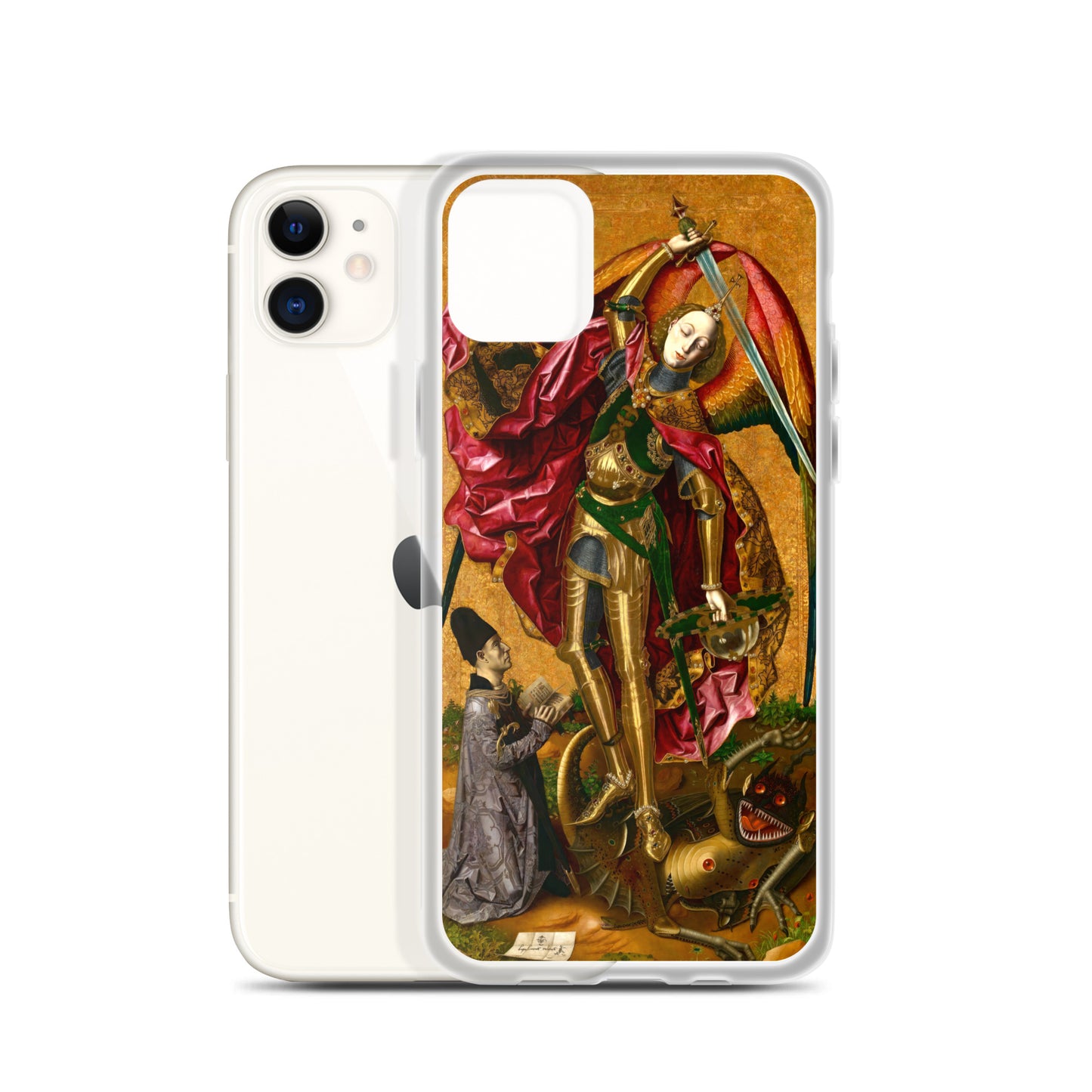 Saint Michael Triumphs over the Devil by Bartolome Bermejo [Clear Case for iPhone]