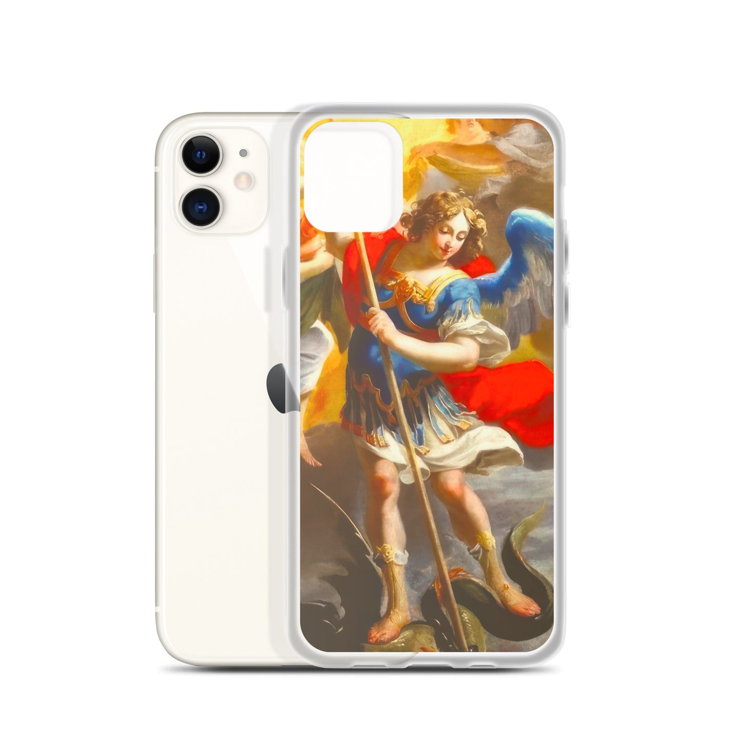 The Archangel Michael Slaying The Dragon By Simon Vouet [Clear Case for iPhone]