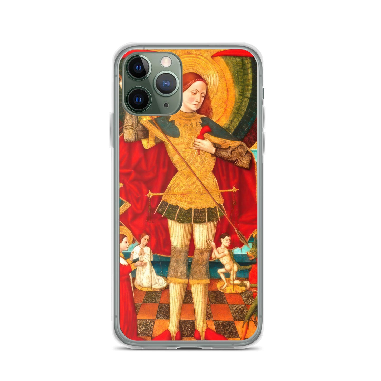 Saint Michael Weighing Souls by Juan de la Abadía [Clear Case for iPhone]