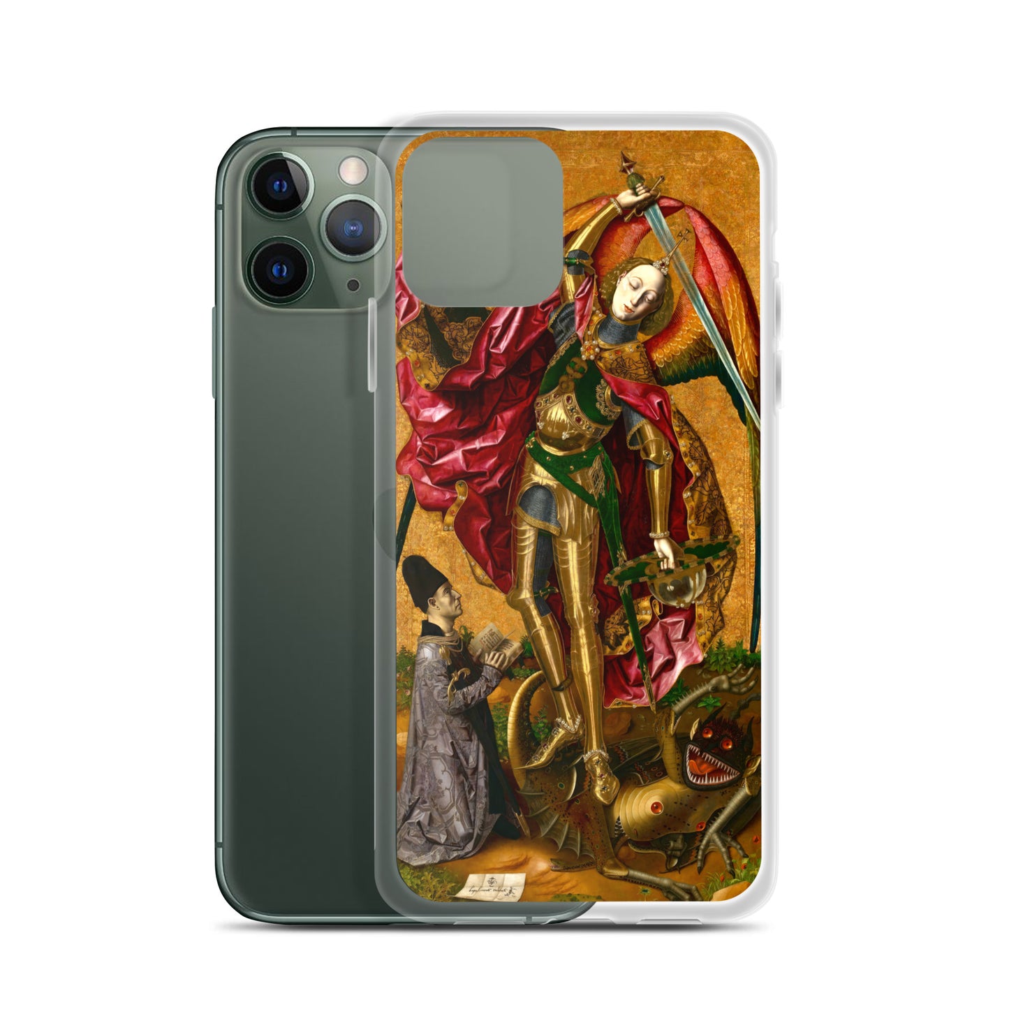 Saint Michael Triumphs over the Devil by Bartolome Bermejo [Clear Case for iPhone]