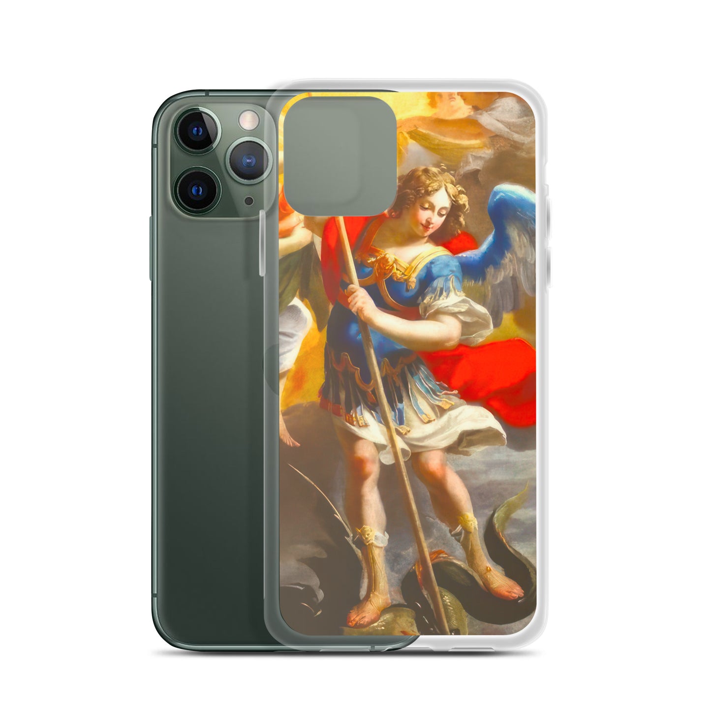 The Archangel Michael Slaying The Dragon By Simon Vouet [Clear Case for iPhone]