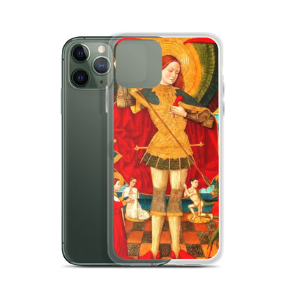 Saint Michael Weighing Souls by Juan de la Abadía [Clear Case for iPhone]