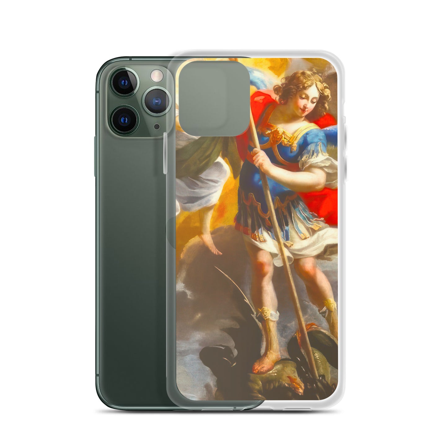 The Archangel Michael Slaying The Dragon By Simon Vouet [Clear Case for iPhone]