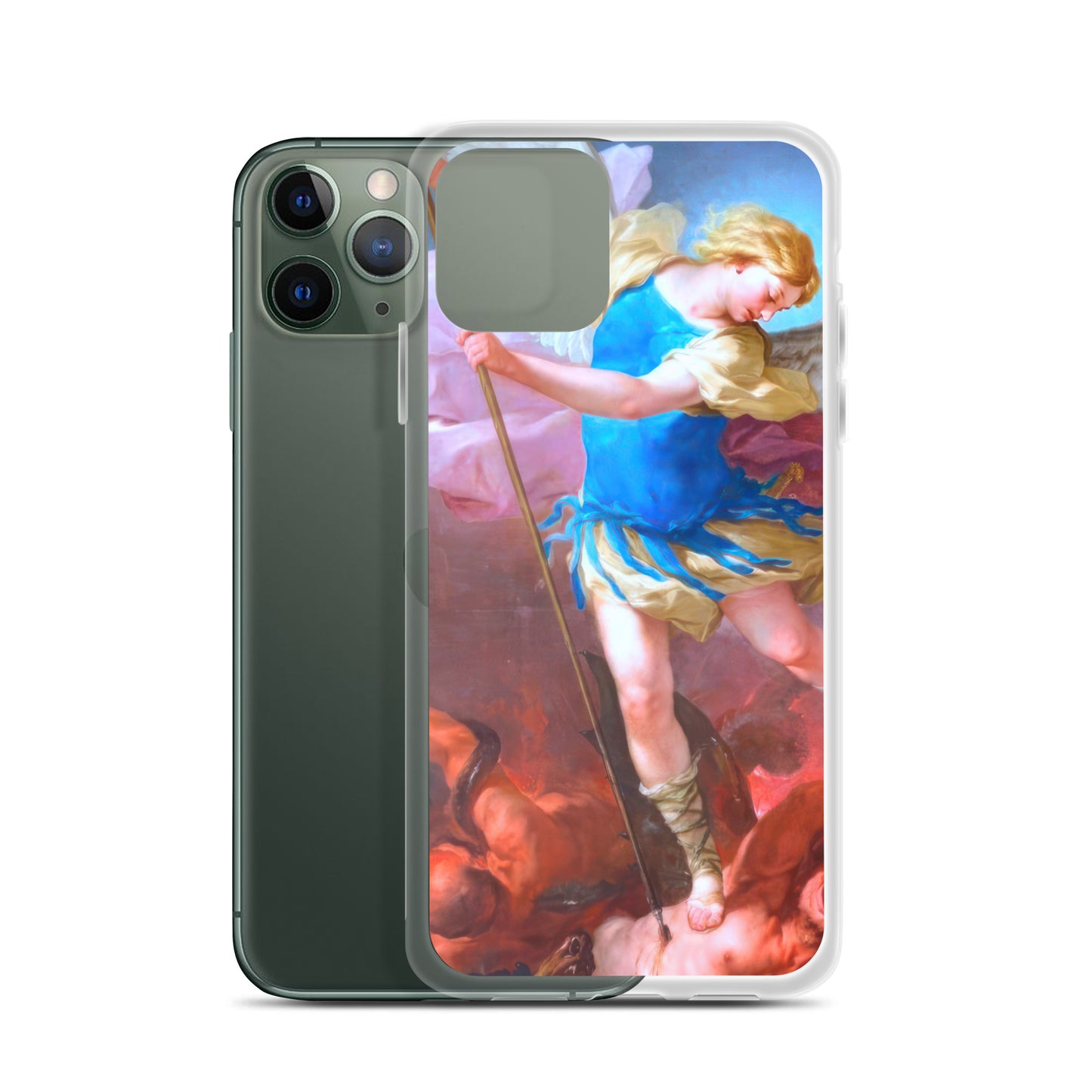 St. Michael by Artist Luca Giordano [Clear Case for iPhone]