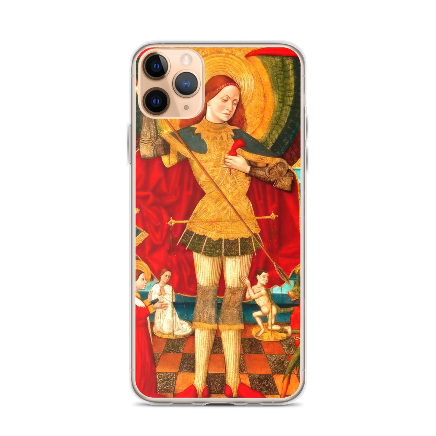 Saint Michael Weighing Souls by Juan de la Abadía [Clear Case for iPhone]