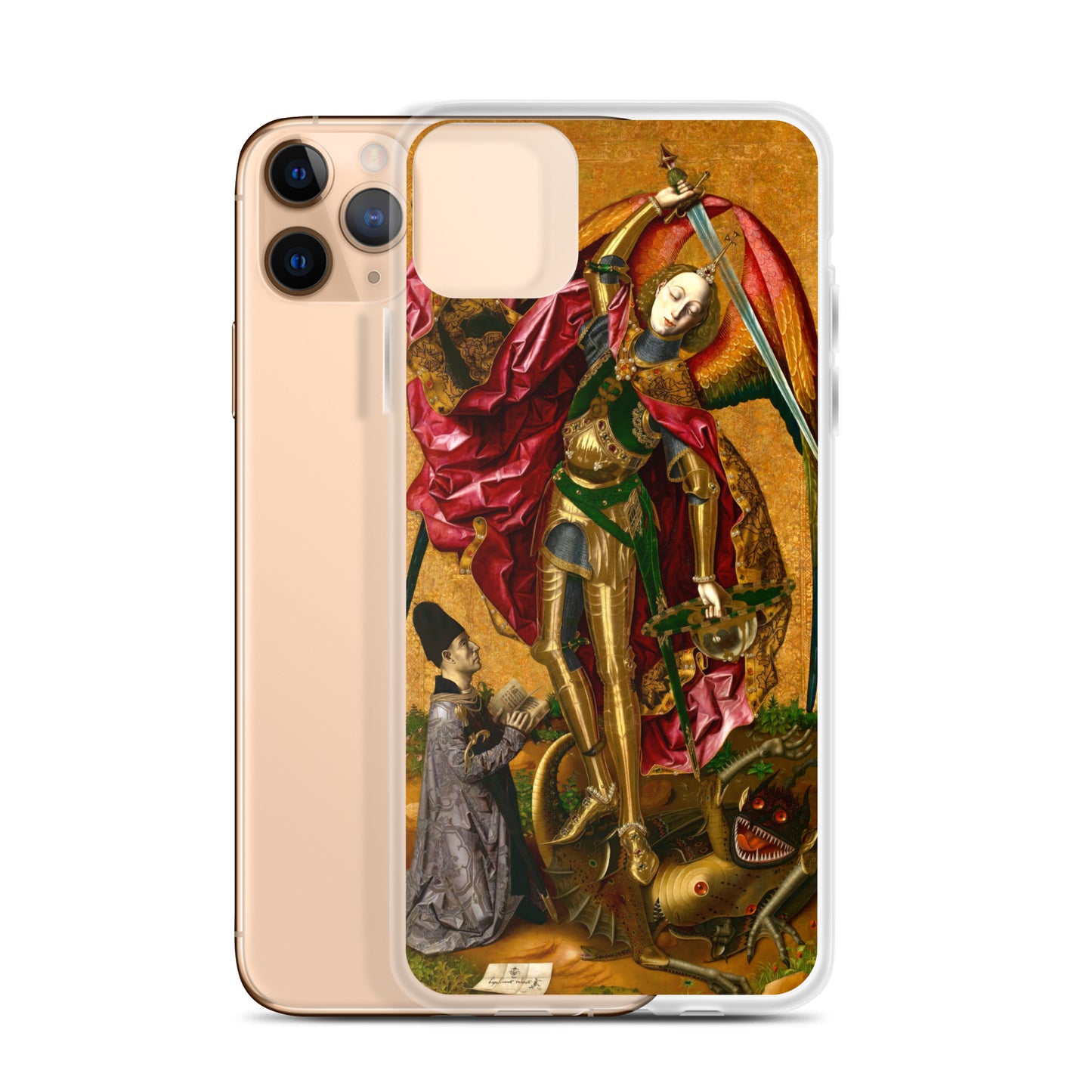 Saint Michael Triumphs over the Devil by Bartolome Bermejo [Clear Case for iPhone]