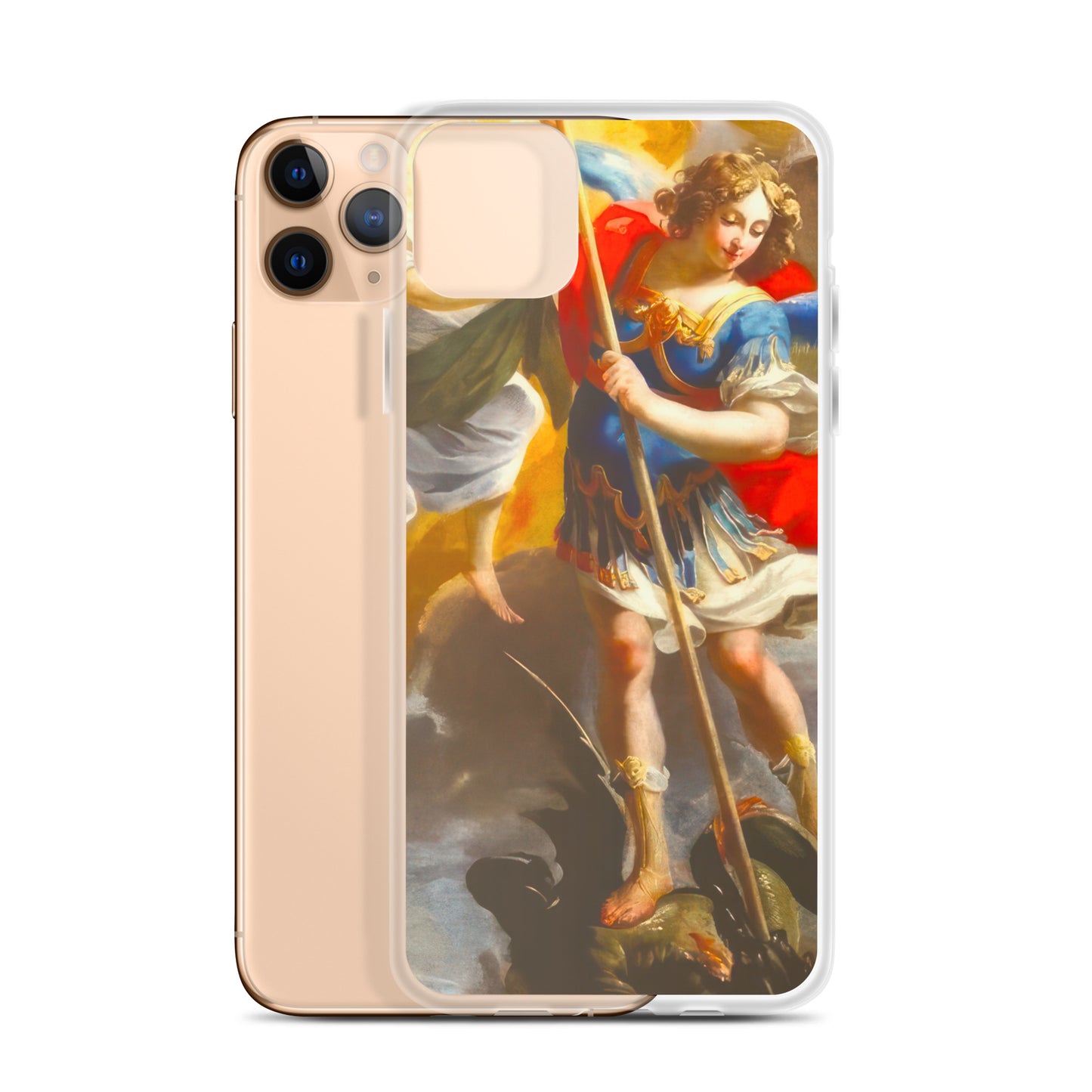 The Archangel Michael Slaying The Dragon By Simon Vouet [Clear Case for iPhone]