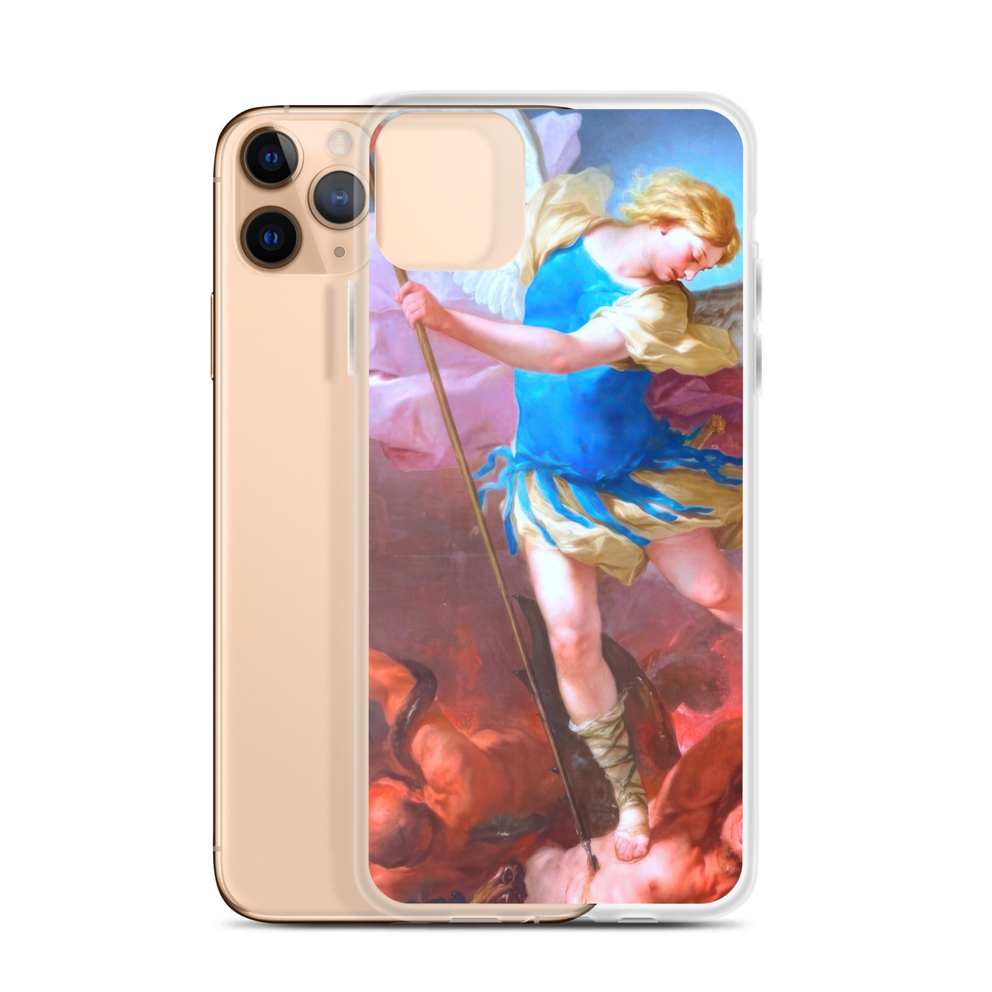 St. Michael by Artist Luca Giordano [Clear Case for iPhone]