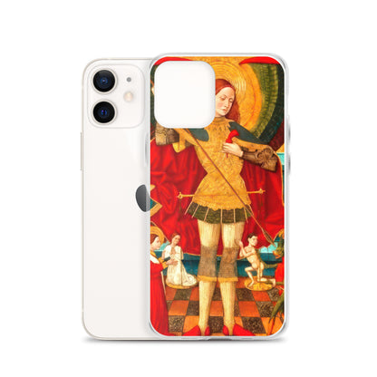 Saint Michael Weighing Souls by Juan de la Abadía [Clear Case for iPhone]