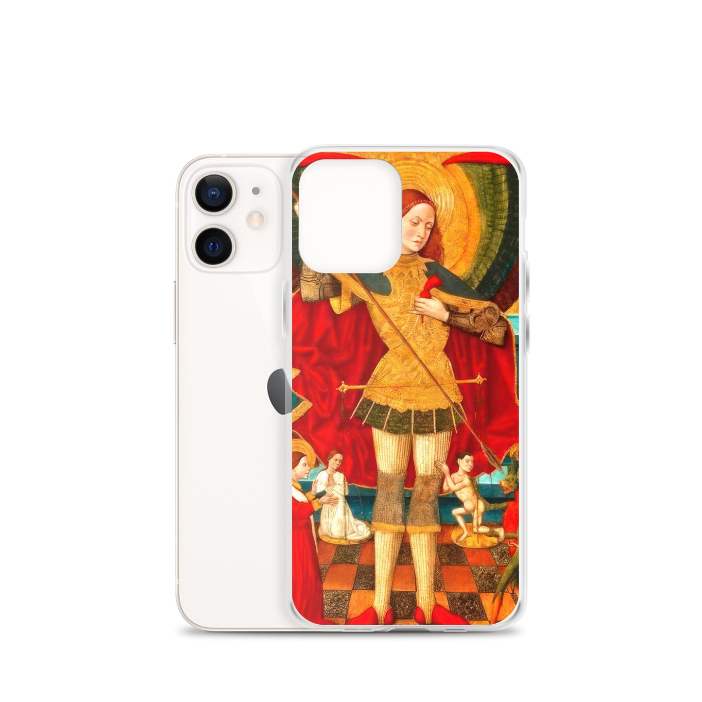 Saint Michael Weighing Souls by Juan de la Abadía [Clear Case for iPhone]