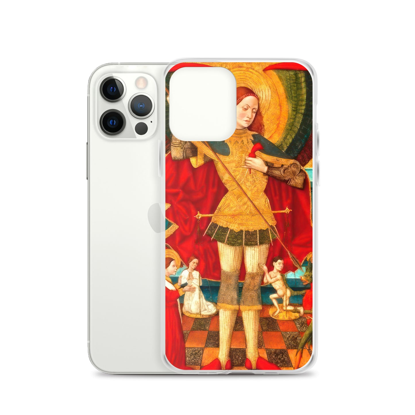 Saint Michael Weighing Souls by Juan de la Abadía [Clear Case for iPhone]