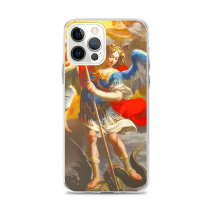 The Archangel Michael Slaying The Dragon By Simon Vouet [Clear Case for iPhone]