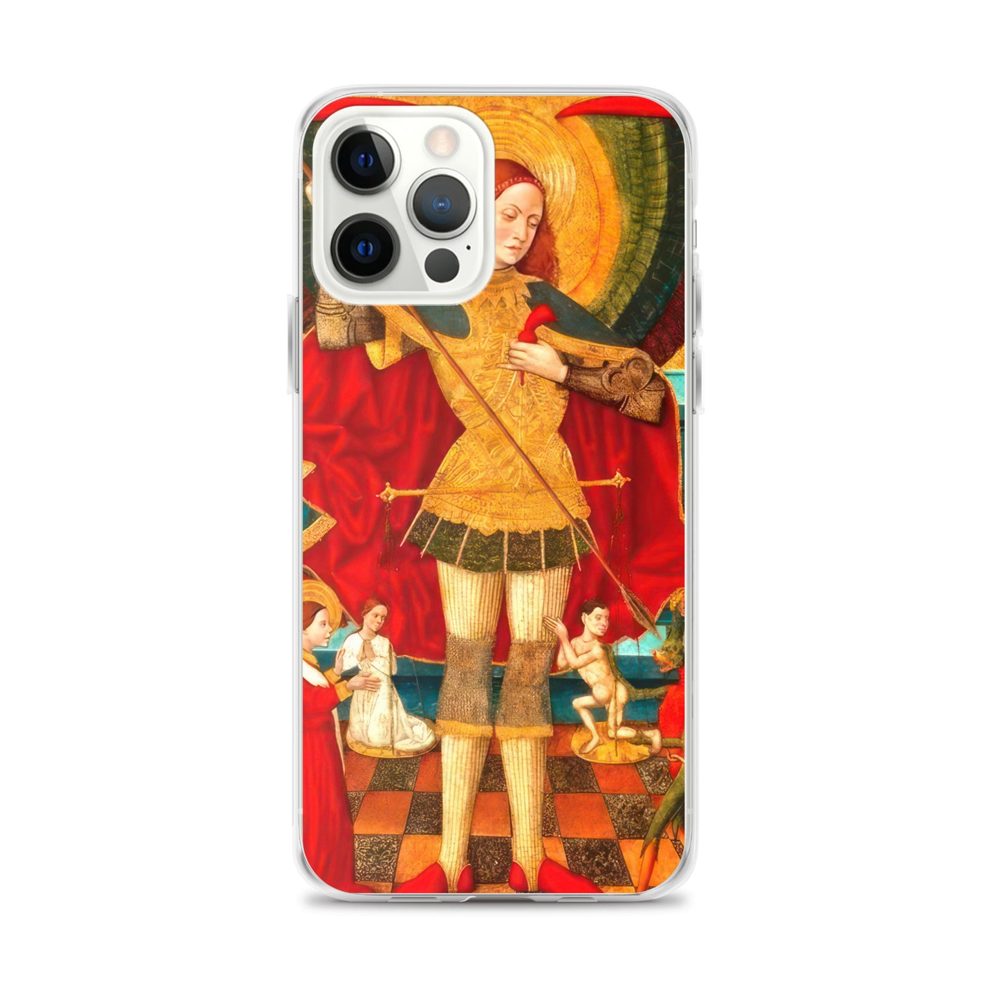 Saint Michael Weighing Souls by Juan de la Abadía [Clear Case for iPhone]