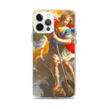 The Archangel Michael Slaying The Dragon By Simon Vouet [Clear Case for iPhone]