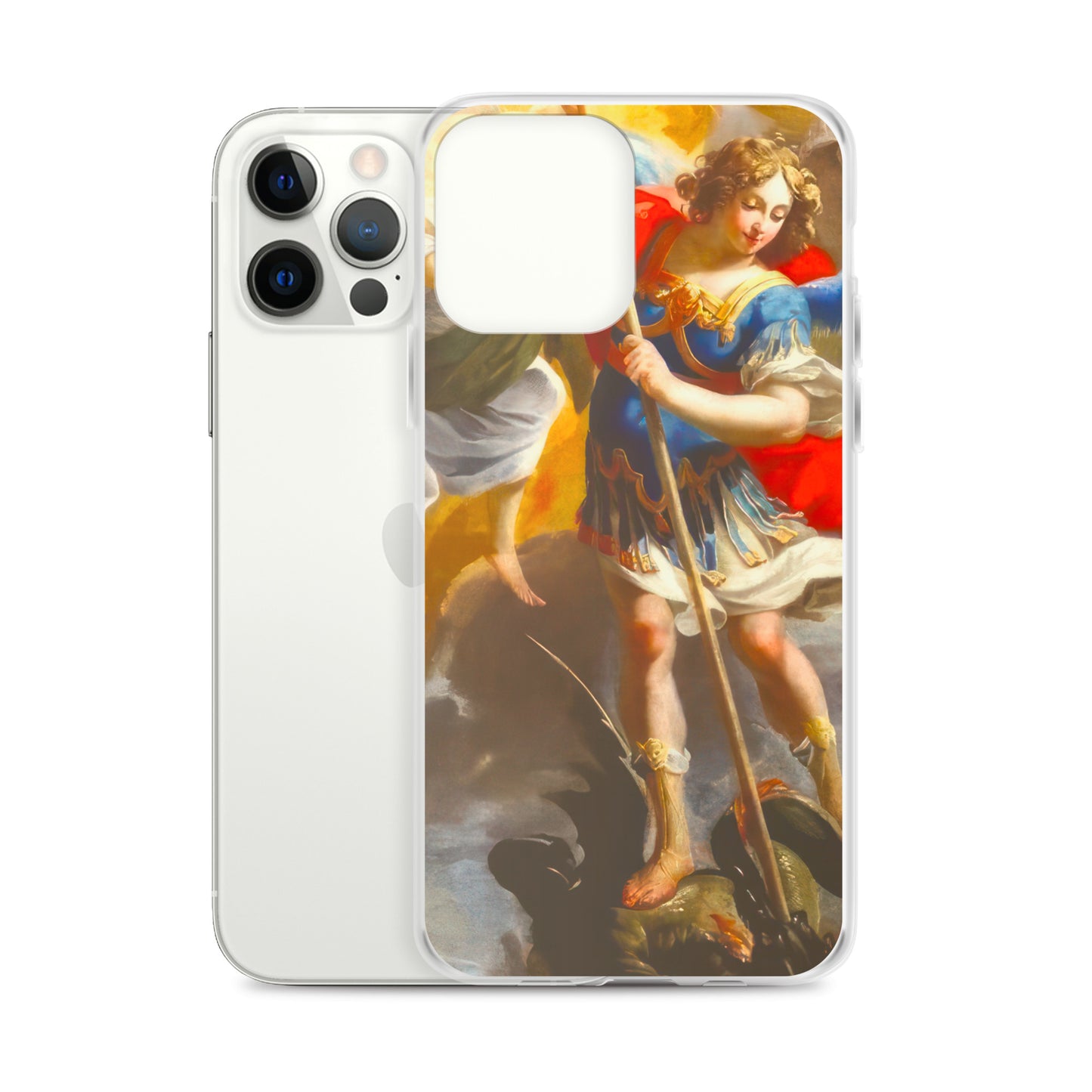 The Archangel Michael Slaying The Dragon By Simon Vouet [Clear Case for iPhone]