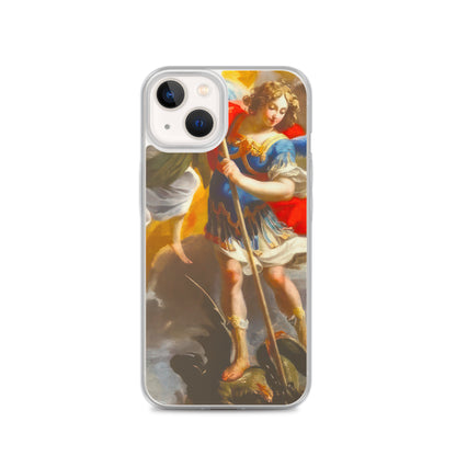 The Archangel Michael Slaying The Dragon By Simon Vouet [Clear Case for iPhone]