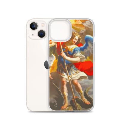 The Archangel Michael Slaying The Dragon By Simon Vouet [Clear Case for iPhone]