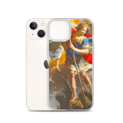 The Archangel Michael Slaying The Dragon By Simon Vouet [Clear Case for iPhone]