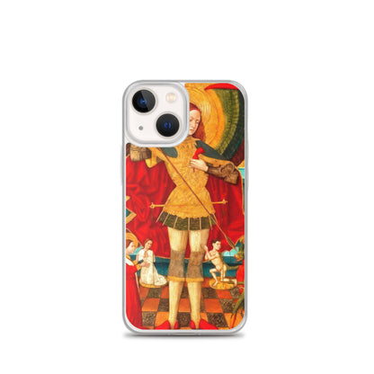 Saint Michael Weighing Souls by Juan de la Abadía [Clear Case for iPhone]