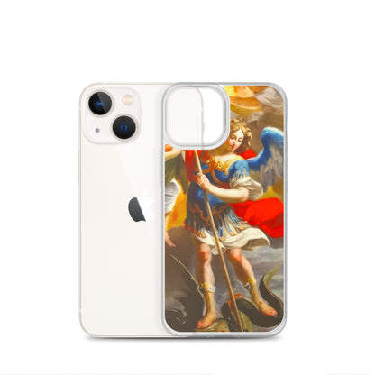 The Archangel Michael Slaying The Dragon By Simon Vouet [Clear Case for iPhone]