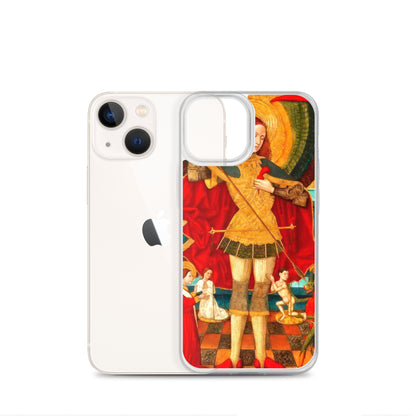 Saint Michael Weighing Souls by Juan de la Abadía [Clear Case for iPhone]