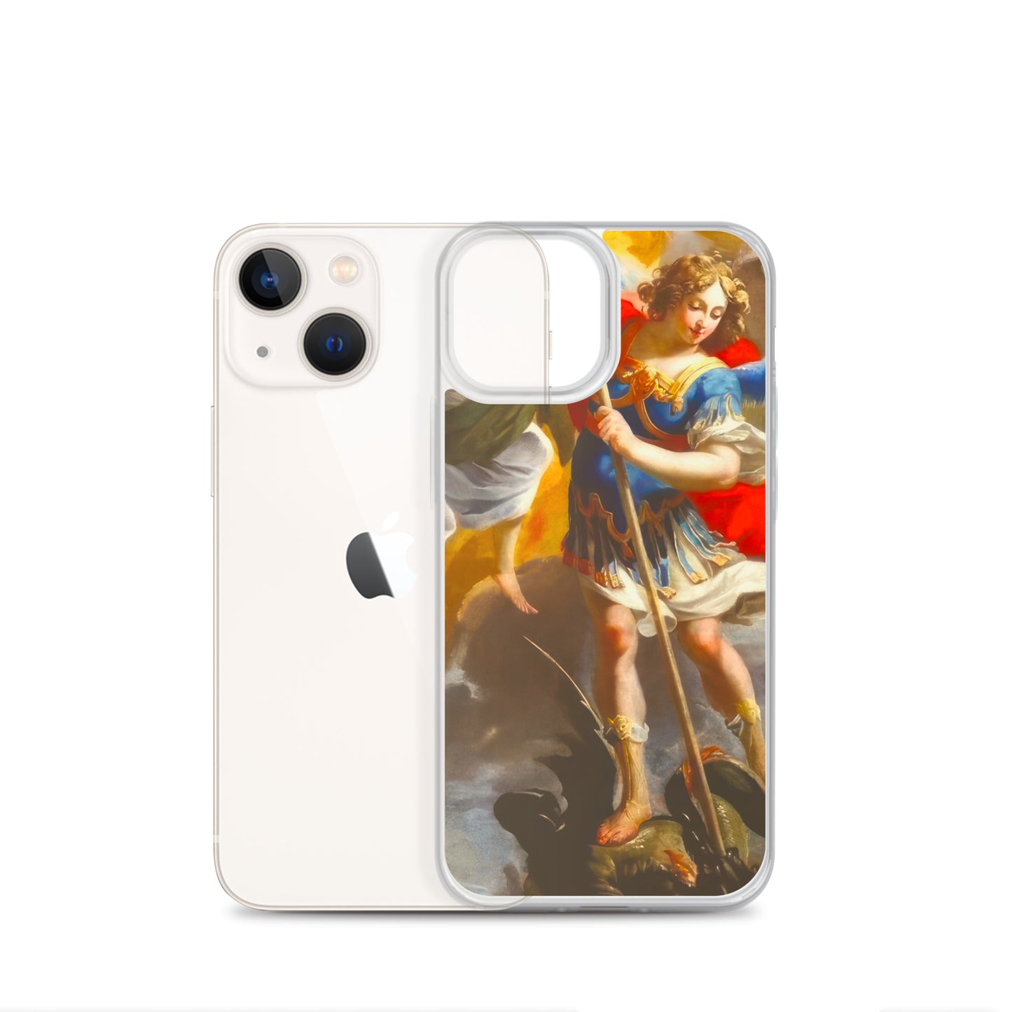 The Archangel Michael Slaying The Dragon By Simon Vouet [Clear Case for iPhone]