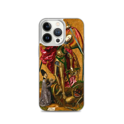 Saint Michael Triumphs over the Devil by Bartolome Bermejo [Clear Case for iPhone]