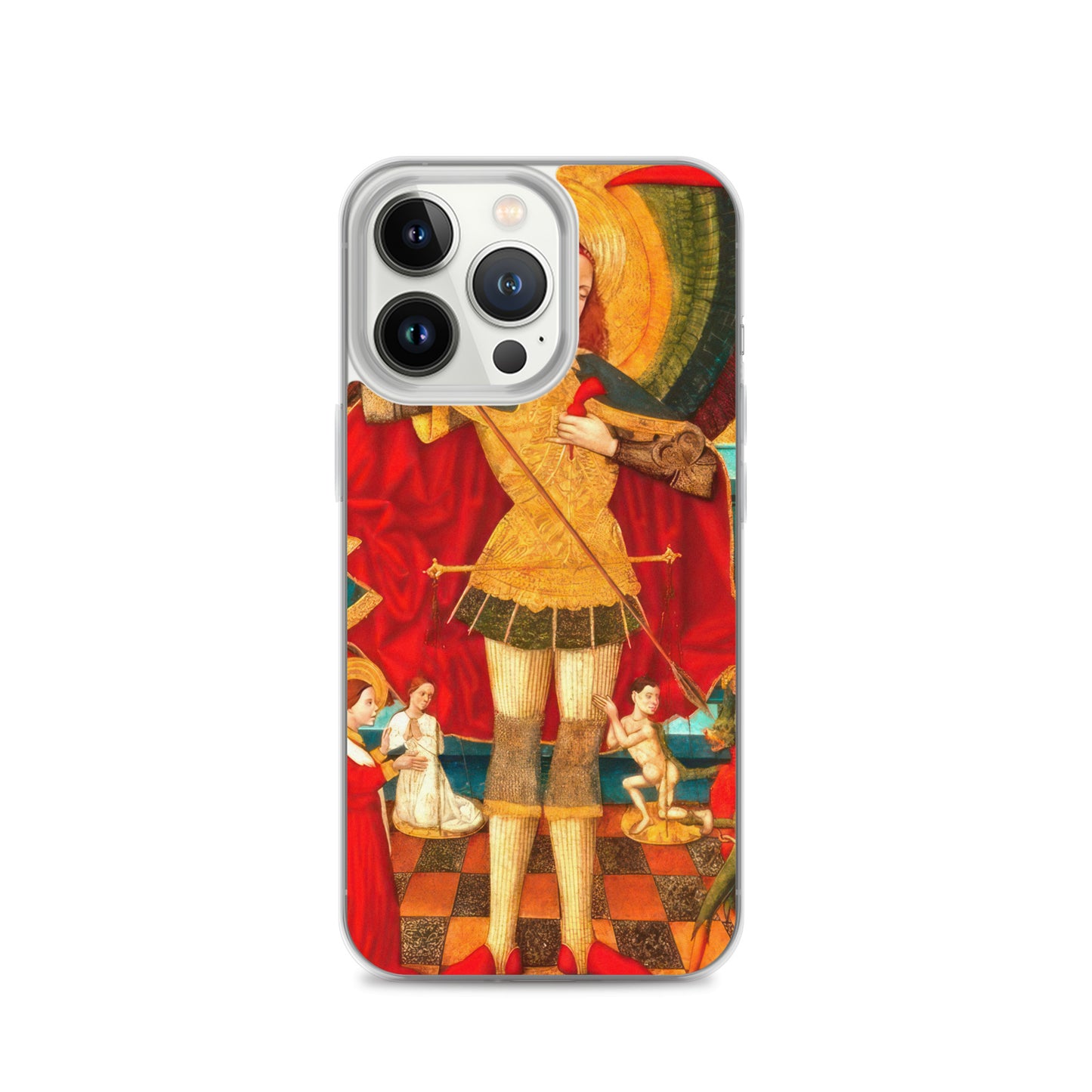 Saint Michael Weighing Souls by Juan de la Abadía [Clear Case for iPhone]