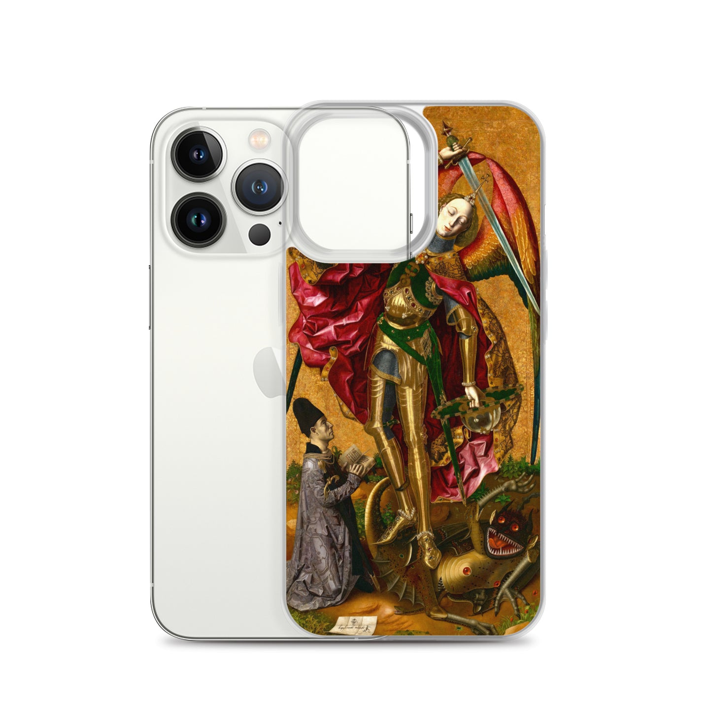 Saint Michael Triumphs over the Devil by Bartolome Bermejo [Clear Case for iPhone]