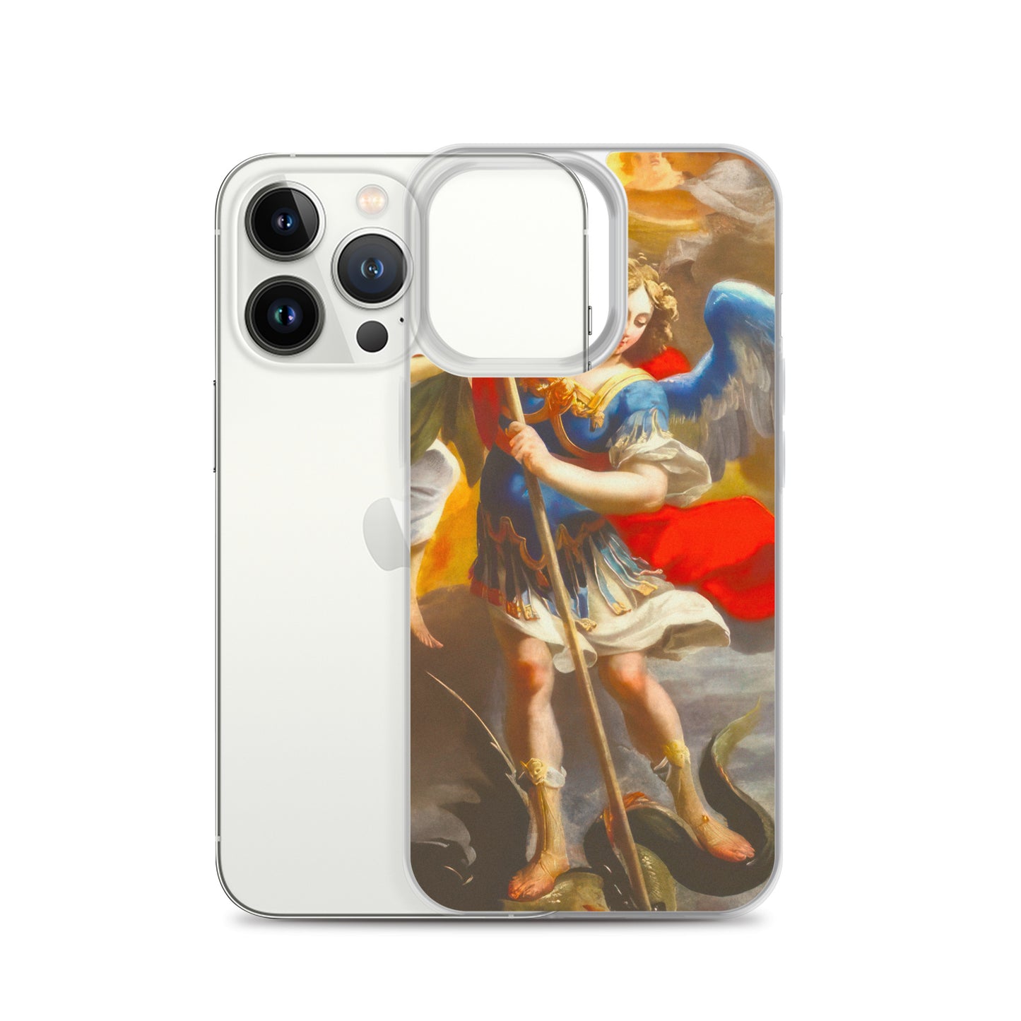 The Archangel Michael Slaying The Dragon By Simon Vouet [Clear Case for iPhone]