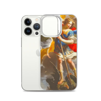 The Archangel Michael Slaying The Dragon By Simon Vouet [Clear Case for iPhone]