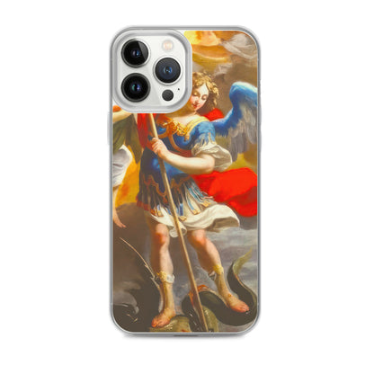 The Archangel Michael Slaying The Dragon By Simon Vouet [Clear Case for iPhone]