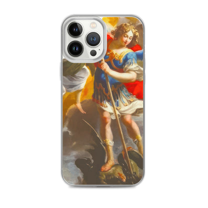 The Archangel Michael Slaying The Dragon By Simon Vouet [Clear Case for iPhone]