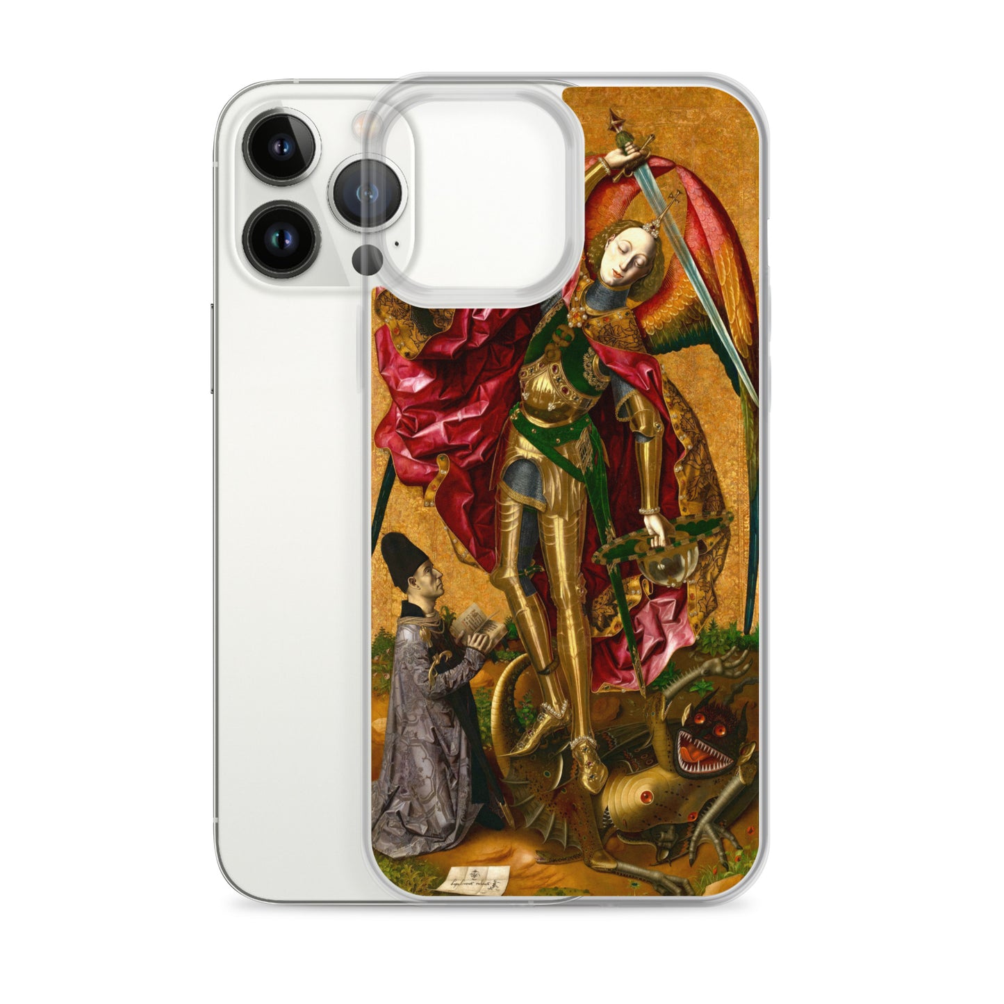 Saint Michael Triumphs over the Devil by Bartolome Bermejo [Clear Case for iPhone]