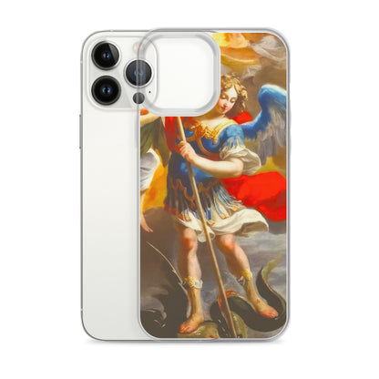 The Archangel Michael Slaying The Dragon By Simon Vouet [Clear Case for iPhone]