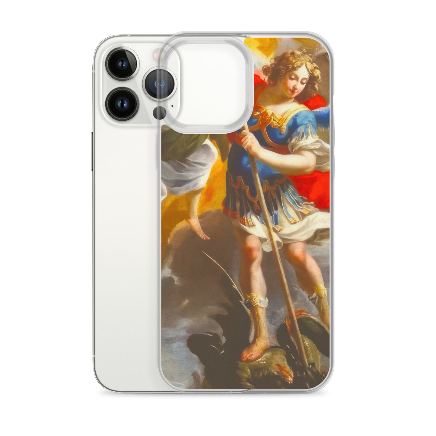 The Archangel Michael Slaying The Dragon By Simon Vouet [Clear Case for iPhone]