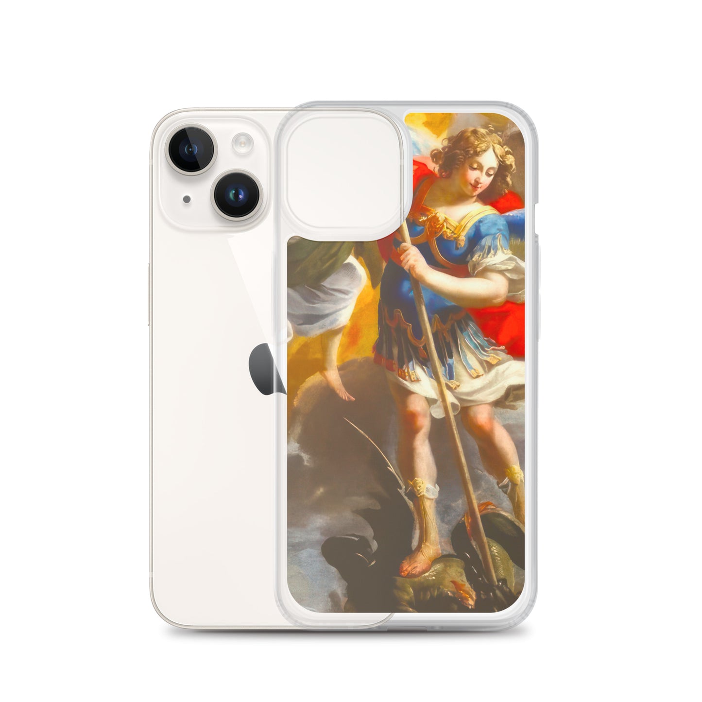 The Archangel Michael Slaying The Dragon By Simon Vouet [Clear Case for iPhone]