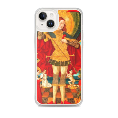 Saint Michael Weighing Souls by Juan de la Abadía [Clear Case for iPhone]