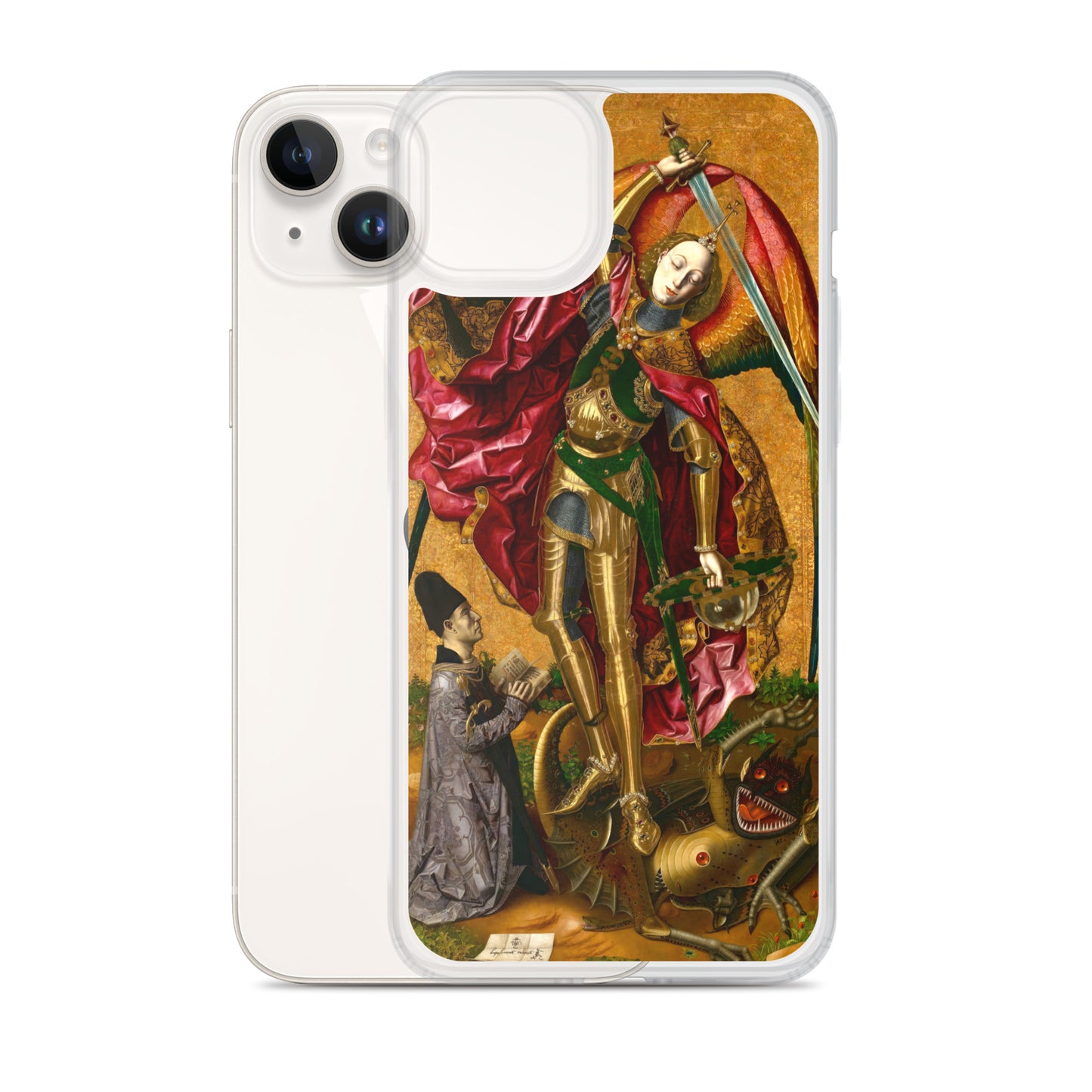 Saint Michael Triumphs over the Devil by Bartolome Bermejo [Clear Case for iPhone]