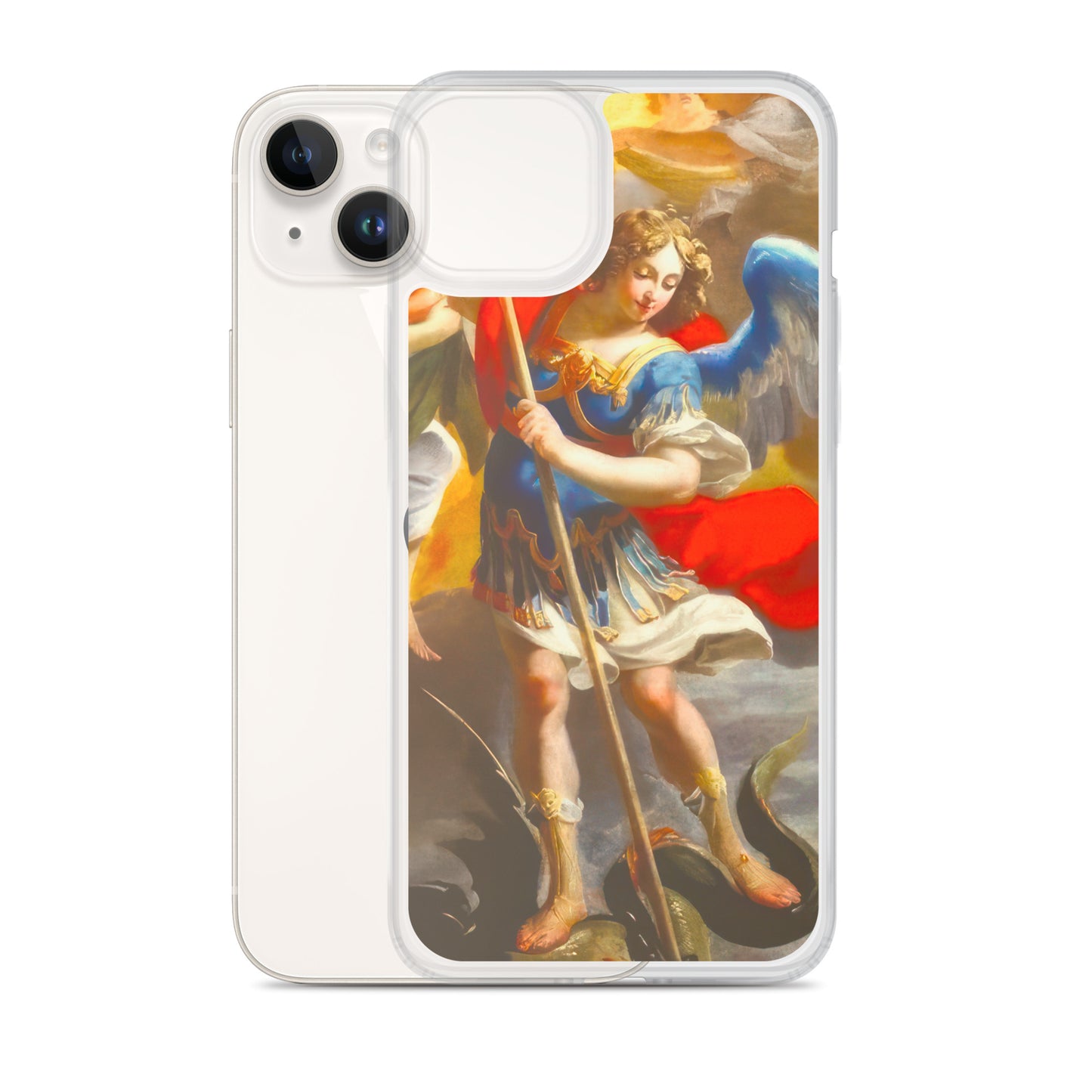 The Archangel Michael Slaying The Dragon By Simon Vouet [Clear Case for iPhone]