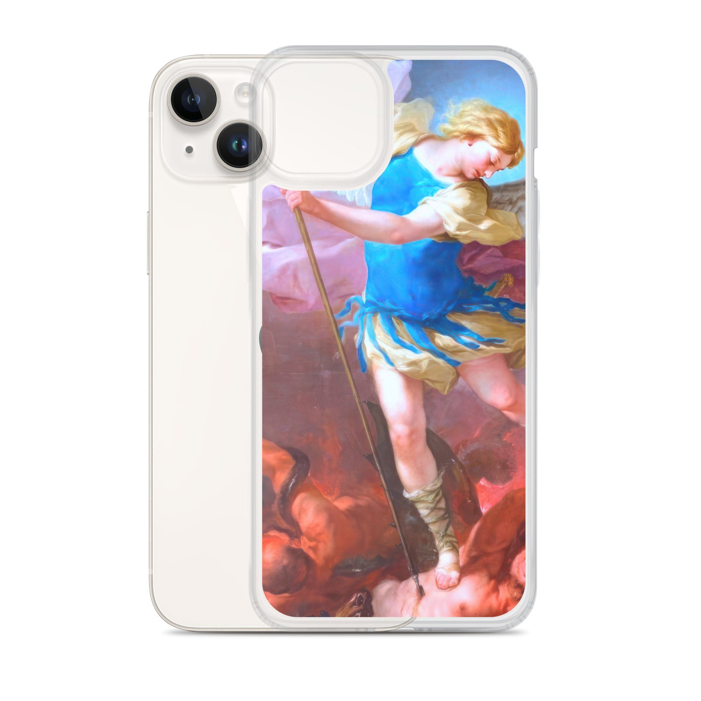 St. Michael by Artist Luca Giordano [Clear Case for iPhone]